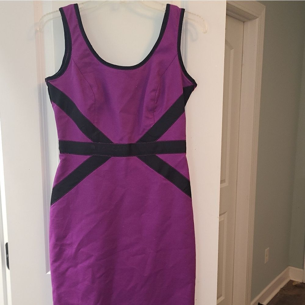 Worthington Stretch Purple Sheath Dress - Picture 4 of 11